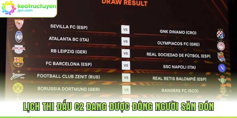 Lịch thi đấu C2 đang được đông người săn đón